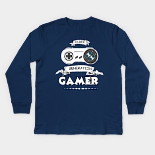 Video Older Generation Gamer Kids Long Sleeve T-Shirt